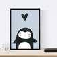 Set de 4 láminas "Ballena, pingüino, foca y oso polar". Posters de animales.-Artwork-Nacnic-Nacnic Estudio SL