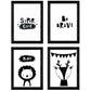 Set de 4 láminas "Be brave" . Posters de animales.-Artwork-Nacnic-Nacnic Estudio SL