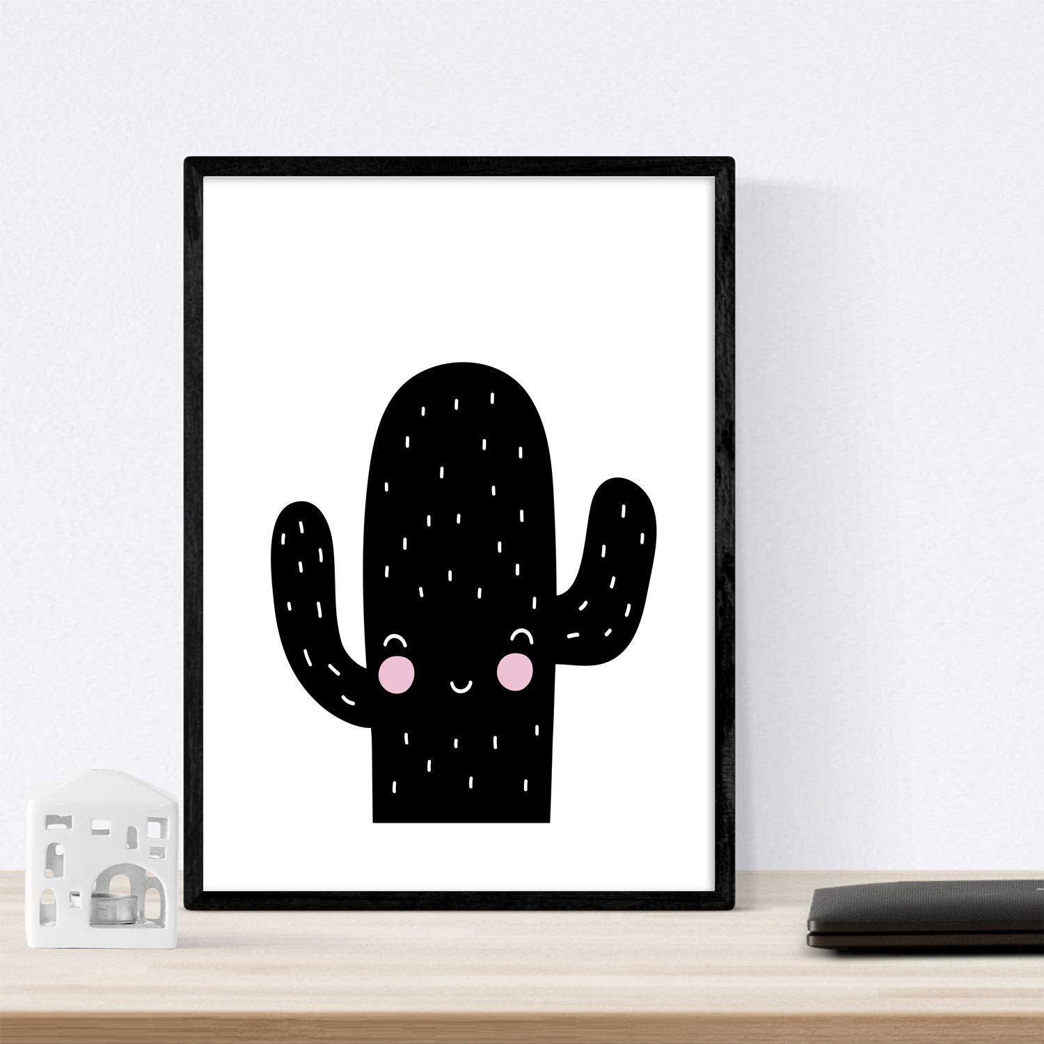 Set de 4 láminas "Cactus, ballena, piña y nube con corazones". Posters de animales.-Artwork-Nacnic-Nacnic Estudio SL
