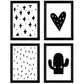 Set de 4 láminas "Cactus y corazon". Posters de animales.-Artwork-Nacnic-Nacnic Estudio SL