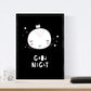Set de 4 láminas "Casita, luna, montañas y nube con corazones". Posters de animales.-Artwork-Nacnic-Nacnic Estudio SL