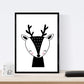 Set de 4 láminas "Ciervo, oso polar, pinguino y gato". Posters de animales.-Artwork-Nacnic-Nacnic Estudio SL