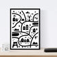 Set de 4 láminas "Ciudad,pueblo, desierto cactus y nube corazones". Posters de animales.-Artwork-Nacnic-Nacnic Estudio SL