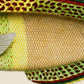 Set de 4 láminas con pez colorido efecto vintage tono azul amarillo verde. Composicion de 4 peces diferentes en , fondo papel antiguo-Artwork-Nacnic-Nacnic Estudio SL