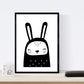 Set de 4 láminas "Conejo, girafa, leon y raton". Posters de animales.-Artwork-Nacnic-Nacnic Estudio SL