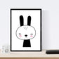 Set de 4 láminas "Conejo, girafa, leon y raton". Posters de animales.-Artwork-Nacnic-Nacnic Estudio SL