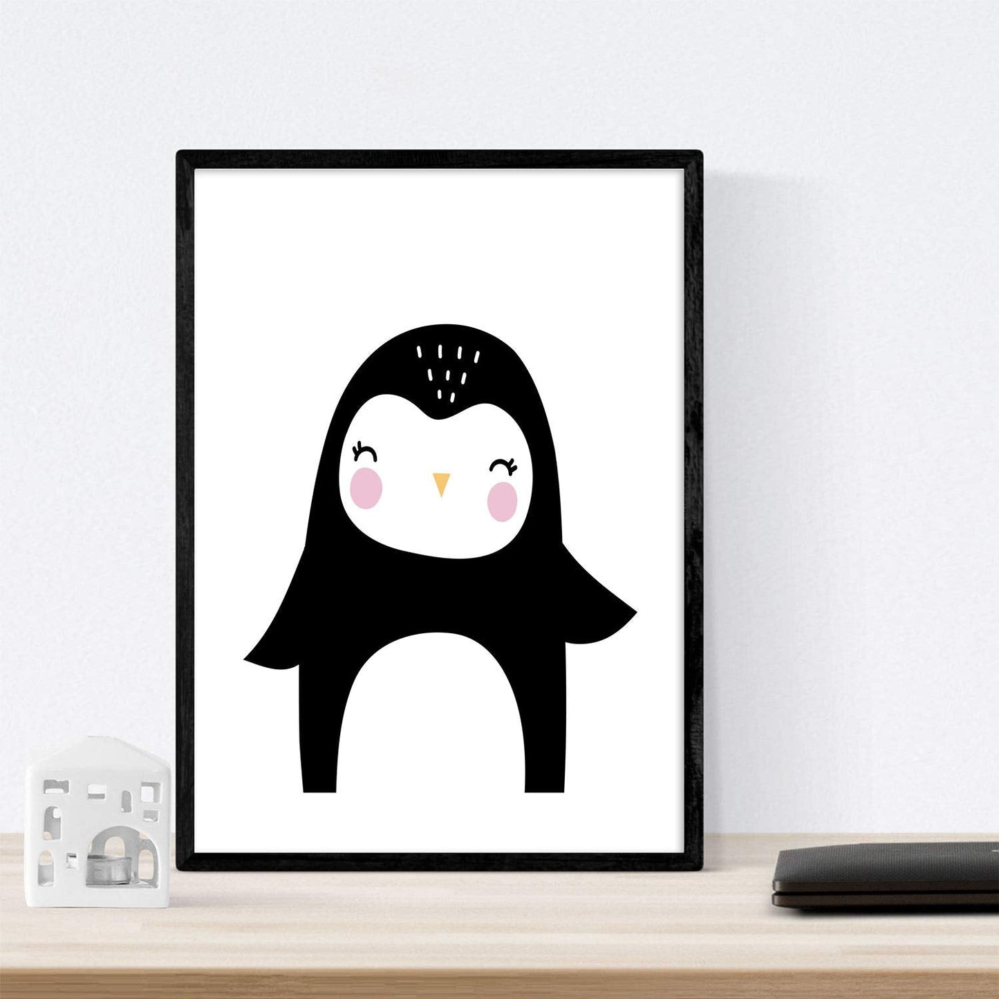 Set de 4 láminas "Conejo y pingüino". Posters de animales.-Artwork-Nacnic-Nacnic Estudio SL