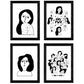 Set de 4 láminas Cuatro Mujeres Collage. Posters con Dibujos de Mujeres.-Artwork-Nacnic-Nacnic Estudio SL