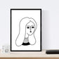 Set de 4 láminas Cuatro Mujeres de Blanco. Posters con Dibujos de Mujeres.-Artwork-Nacnic-Nacnic Estudio SL