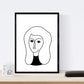 Set de 4 láminas Cuatro Mujeres de Blanco. Posters con Dibujos de Mujeres.-Artwork-Nacnic-Nacnic Estudio SL