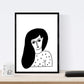 Set de 4 láminas Cuatro Mujeres morenas. Posters con Dibujos de Mujeres.-Artwork-Nacnic-Nacnic Estudio SL