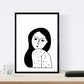 Set de 4 láminas Cuatro Mujeres morenas. Posters con Dibujos de Mujeres.-Artwork-Nacnic-Nacnic Estudio SL