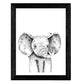 Set de 4 láminas de Animales Infantiles Blanco Y Negro, en , Poster papel 250 gr.-Artwork-Nacnic-Nacnic Estudio SL