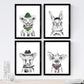 Set de 4 láminas de Animales Infantiles Selvaticos, en .-Artwork-Nacnic-Nacnic Estudio SL