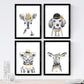 Set de 4 láminas de Animales Infantiles Tonos Amarillos. ,-Artwork-Nacnic-Nacnic Estudio SL