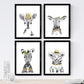 Set de 4 láminas de Animales Infantiles Tonos Dorados, en , Poster papel 250 gr.-Artwork-Nacnic-Nacnic Estudio SL