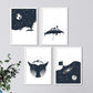Set de 4 láminas de Ballenas Y Via Lactea, en .-Artwork-Nacnic-Nacnic Estudio SL