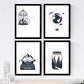 Set de 4 láminas de Bosque Libre, en , Poster papel 250 gr.-Artwork-Nacnic-Nacnic Estudio SL