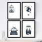 Set de 4 láminas de Bosque Libre, en , Poster papel 250 gr.-Artwork-Nacnic-Nacnic Estudio SL