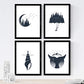 Set de 4 láminas de Bosque Y Mar, en .-Artwork-Nacnic-Nacnic Estudio SL