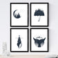 Set de 4 láminas de Bosque Y Mar, en .-Artwork-Nacnic-Nacnic Estudio SL
