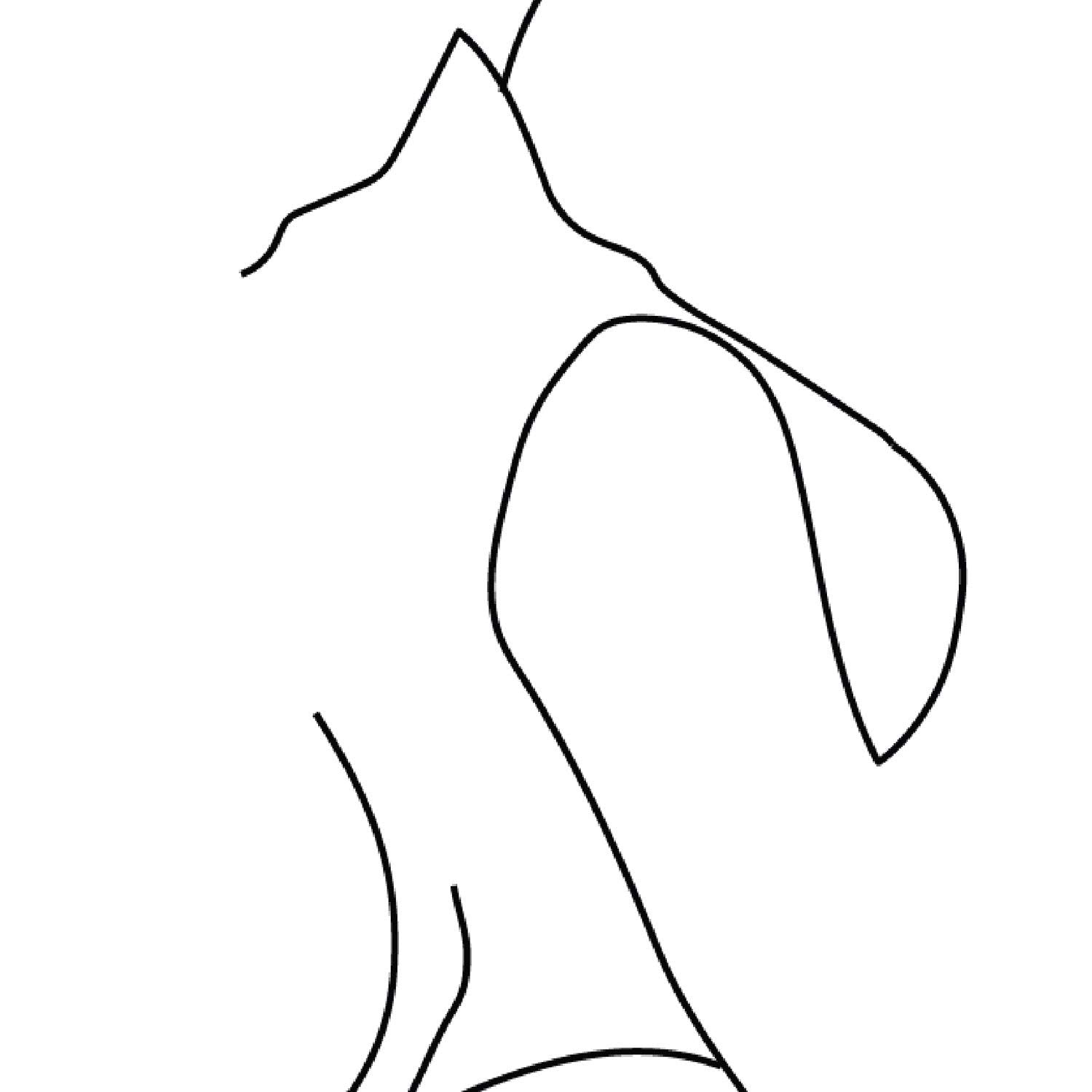 Set de 4 laminas de dibujos y bocetos a una linea. Desnudos mujer. Poster nordico de rostros, desnudos, cuerpos al natural.-Artwork-Nacnic-Nacnic Estudio SL
