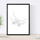 Set de 4 laminas de dibujos y bocetos a una linea. Manos 2. Poster nordico de rostros, desnudos, cuerpos al natural.-Artwork-Nacnic-Nacnic Estudio SL