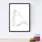 Set de 4 laminas de dibujos y bocetos a una linea. Mujeres. Poster nordico de rostros, desnudos, cuerpos al natural.-Artwork-Nacnic-Nacnic Estudio SL