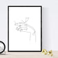 Set de 4 laminas de dibujos y bocetos a una linea. Mujeres. Poster nordico de rostros, desnudos, cuerpos al natural.-Artwork-Nacnic-Nacnic Estudio SL