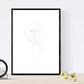 Set de 4 laminas de dibujos y bocetos a una linea. Parejas enamoradas 2. Poster nordico de rostros, desnudos, cuerpos al natural.-Artwork-Nacnic-Nacnic Estudio SL
