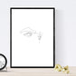 Set de 4 laminas de dibujos y bocetos a una linea. Rostros hombre. Poster nordico de rostros, desnudos, cuerpos al natural.-Artwork-Nacnic-Nacnic Estudio SL
