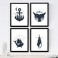 Set de 4 láminas de Mar, en .-Artwork-Nacnic-Nacnic Estudio SL