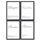 Set de 4 láminas de Palabras Mi Hogar, en , Poster papel 250 gr.-Artwork-Nacnic-Nacnic Estudio SL