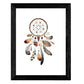 Set de 4 láminas de Plumas De Colores Y Flores Boho, en .-Artwork-Nacnic-Nacnic Estudio SL
