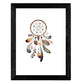 Set de 4 láminas de Plumas De Colores Y Flores Boho, en , Poster papel 250 gr.-Artwork-Nacnic-Nacnic Estudio SL