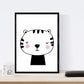 Set de 4 láminas "Gato y oso". Posters de animales.-Artwork-Nacnic-Nacnic Estudio SL
