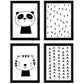 Set de 4 láminas "Gato y oso". Posters de animales.-Artwork-Nacnic-Nacnic Estudio SL
