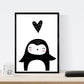 Set de 4 láminas "Hipopotamo, pinguino, leon y foca". Posters de animales.-Artwork-Nacnic-Nacnic Estudio SL