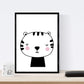Set de 4 láminas "Hipopotamos, gato, oso y foca". Posters de animales.-Artwork-Nacnic-Nacnic Estudio SL