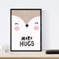 Set de 4 láminas "Oso, hipopotamo y erizo". Posters de animales.-Artwork-Nacnic-Nacnic Estudio SL