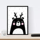 Set de 4 láminas "Oso polar, conejo, hipopotamo y piña". Posters de animales.-Artwork-Nacnic-Nacnic Estudio SL