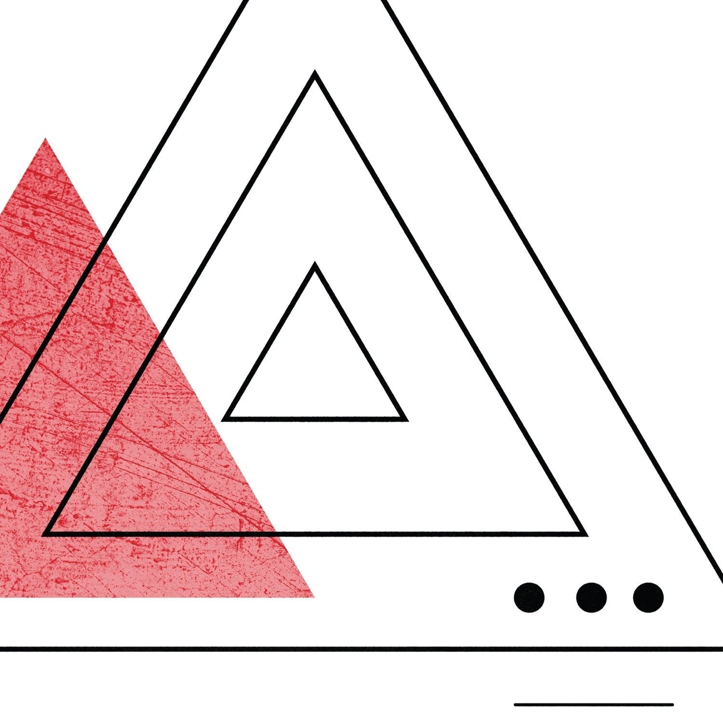 Set de 4 láminas para enmarcar CAMBIO DE RUMBO. Posters estilo nórdico con triángulos para la decoración del hogar. Láminas con formas geométricas en tonos rojos y azules.-Artwork-Nacnic-Nacnic Estudio SL