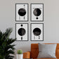 Set de 4 láminas para enmarcar Cuatro Lunas Posters Estilo nórdico para la . Láminas con imágenes de Lunas en Estilo escandinavo-Artwork-Nacnic-Nacnic Estudio SL