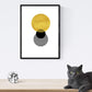 Set de 4 láminas para enmarcar Eclipse. Posters Estilo nórdico para la decoración del hogar. Láminas con imágenes geometricas en Estilo escandinavo.Papel (250 Gramos)-Artwork-Nacnic-Nacnic Estudio SL