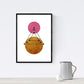 Set de 4 láminas para enmarcar FIRMAMENTO ESTRELLADO. Posters estilo nórdico con triángulos para la decoración del hogar. Láminas con formas geométricas en tonos granates y cobres.-Artwork-Nacnic-Nacnic Estudio SL