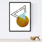 Set de 4 láminas para enmarcar FIRMAMENTO ESTRELLADO. Posters estilo nórdico con triángulos para la decoración del hogar. Láminas con formas geométricas en tonos granates y cobres.-Artwork-Nacnic-Nacnic Estudio SL