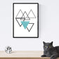 Set de 4 láminas para enmarcar Formas Y Fuerzas. Posters Estilo nórdico. Láminas con Formas geométricas en Tonos Azules y Marrones.-Artwork-Nacnic-Nacnic Estudio SL
