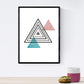 Set de 4 láminas para enmarcar Formas Y Fuerzas. Posters Estilo nórdico. Láminas con Formas geométricas en Tonos Azules y Marrones.-Artwork-Nacnic-Nacnic Estudio SL