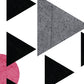 Set de 4 láminas para enmarcar GEOMETRICOS. Posters Estilo nórdico con triángulos para la decoración del hogar. Láminas con Formas geométricas en Tonos Rojos y Grises.-Artwork-Nacnic-Nacnic Estudio SL