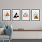 Set de 4 láminas para enmarcar Sahara Y Egipto. Posters Estilo nórdico con triángulos para la decoración del hogar-Artwork-Nacnic-Nacnic Estudio SL